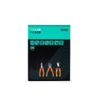 TradeForce - Jeu 3 pinces isolees 1000V a bec droit 200mm a denuder 160mm coupante diag 180mm