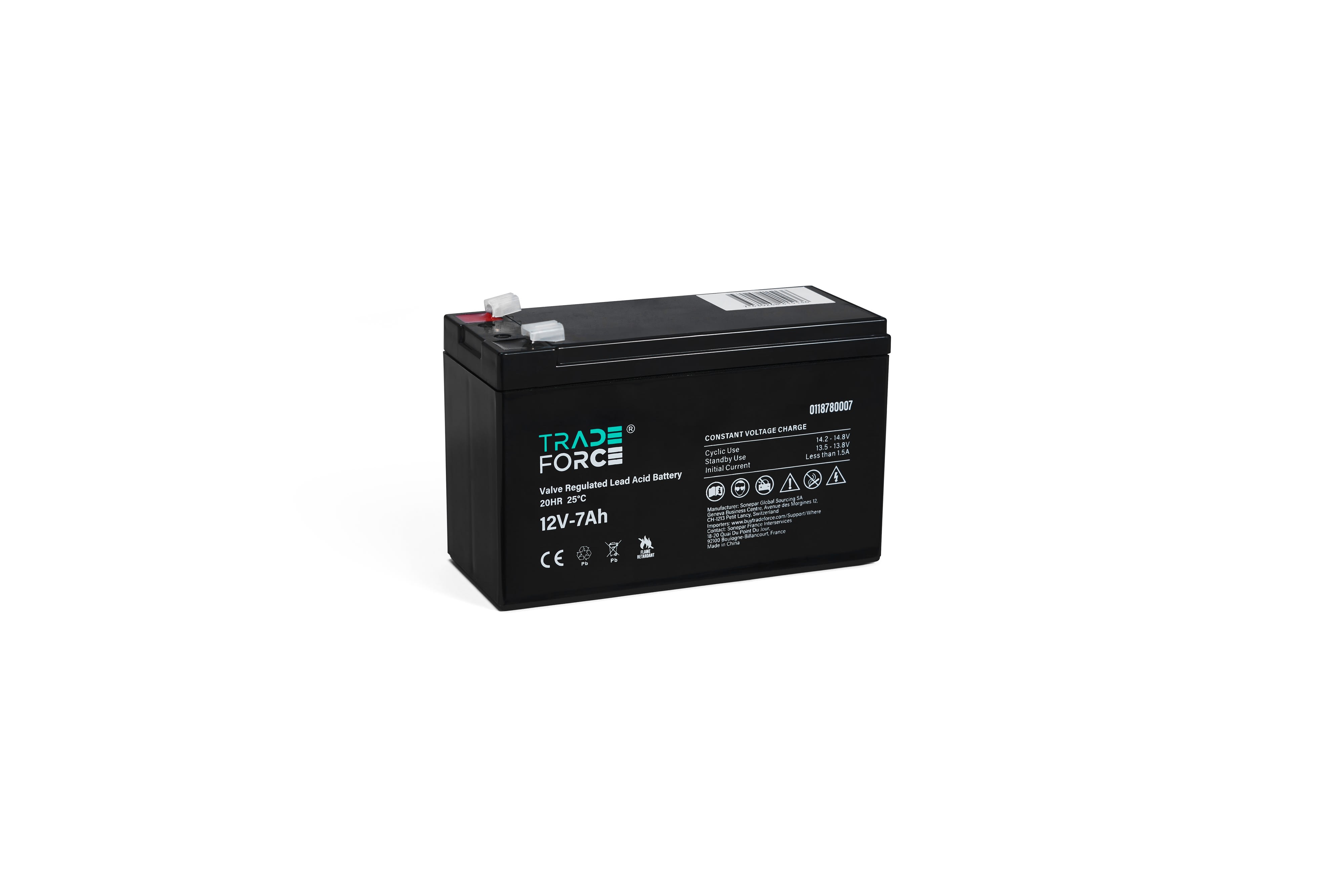 TradeForce - Batterie etanche au plomb 7Ah 12V - bac FR V0