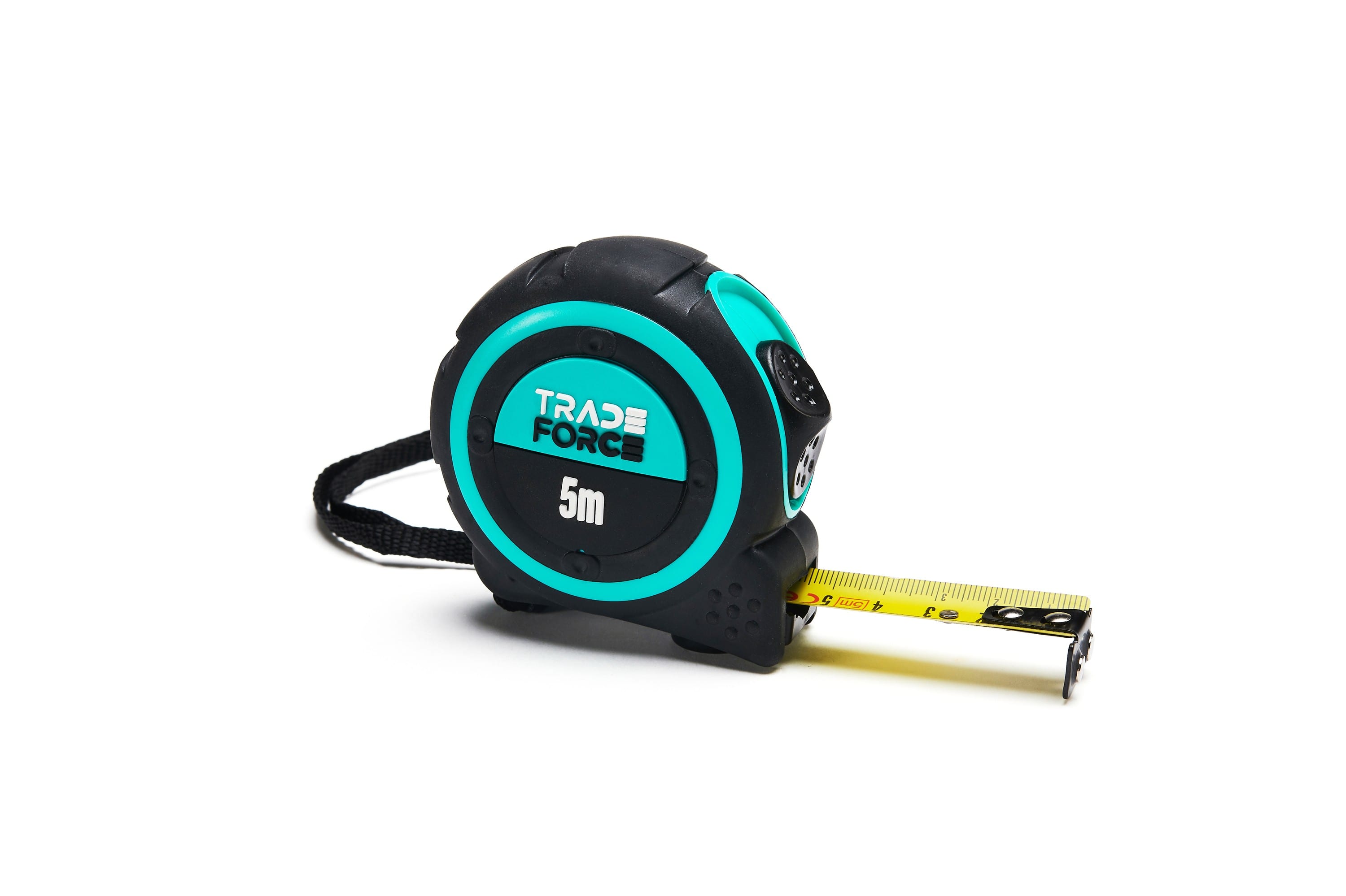 TradeForce - Ruban à mesurer en plastique avec revêtement en caoutchouc 5m (16ft)