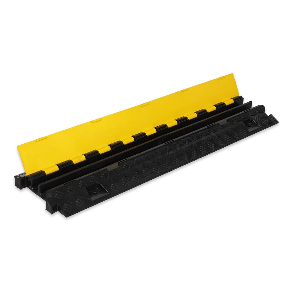 TradeForce - Rampe de protection de câble à 2 canaux ? Canaux de diamètre max. 32 mm
