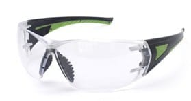 TradeForce - Lunettes sécurité premium-Verres transparents anti-buée-Branches vertes/noires