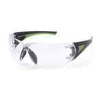 TradeForce - Lunettes sécurité premium-Verres transparents anti-buée-Branches vertes/noires