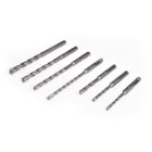 TradeForce - KIT DE 7 FORETS SDS-PLUS A POINTE CARBURE, 4 TAILLANTS