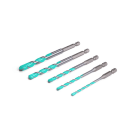 TradeForce - KIT DE 5 FORETS MULTI-MATERIAUX A QUEUE HEXAGONALE, 2 TAILLANTS