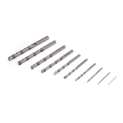 TradeForce - KIT DE 10 FORETS HSS A QUEUE CYLINDRIQUE, 2 TAILLANTS