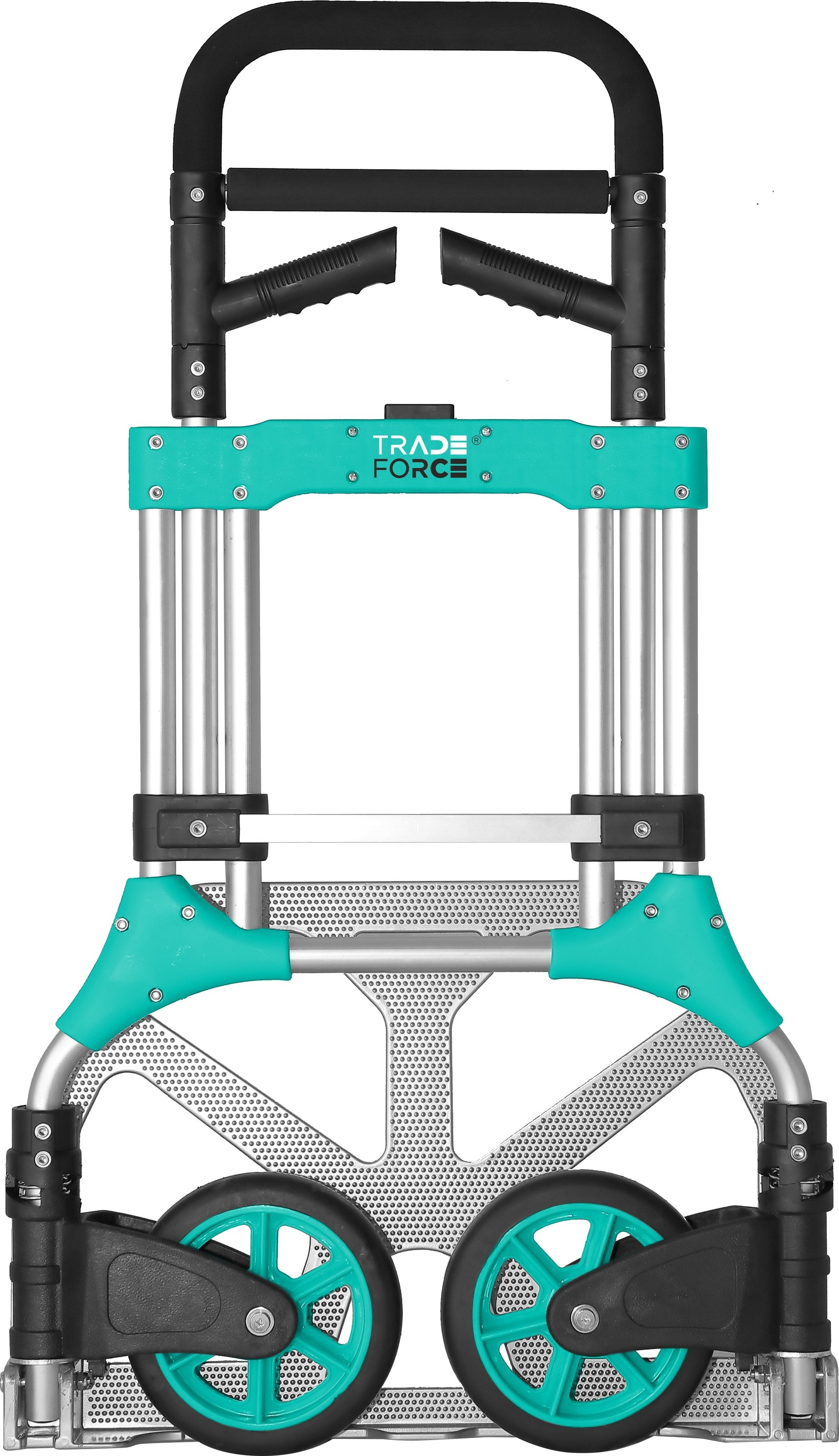 TradeForce - Diable télescopique pliable en aluminium. Capacité de charge de 200 kg
