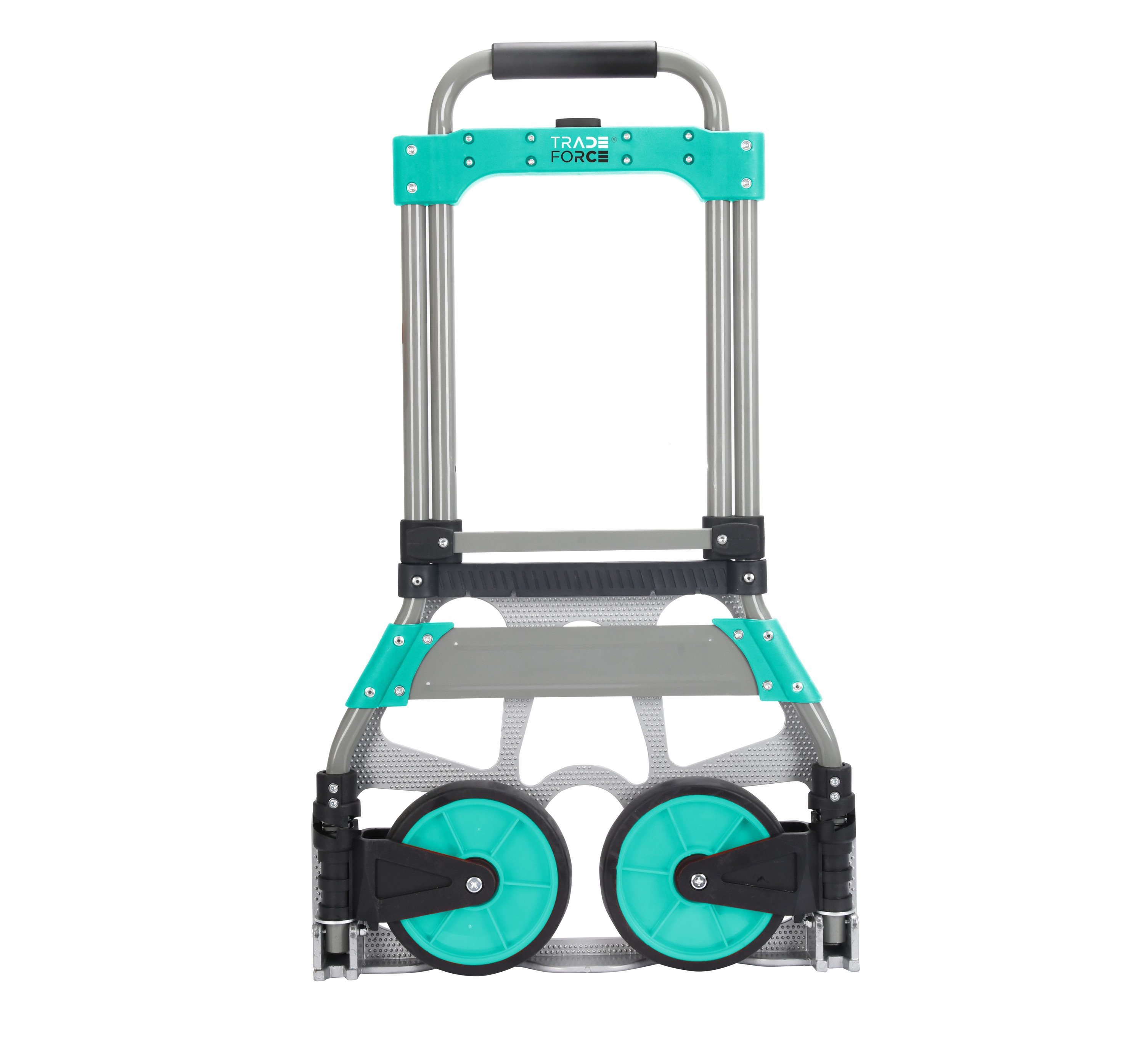 TradeForce - DIABLE TELESCOPIQUE PLIABLE EN ACIER. CAPACITE DE CHARGE DE 100 KG