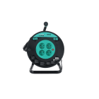 TradeForce - Enrouleur de câble FR,4 voies,25m,noir avec coupe-circuit thermique IP20 3G1.5