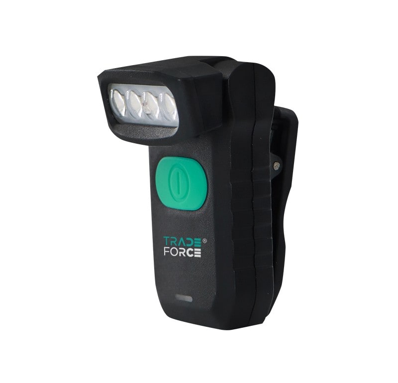TradeForce - LAMPE DE TRAVAIL A PINCE LED  350LM 6500K,800MAH,RECHARGEABLE