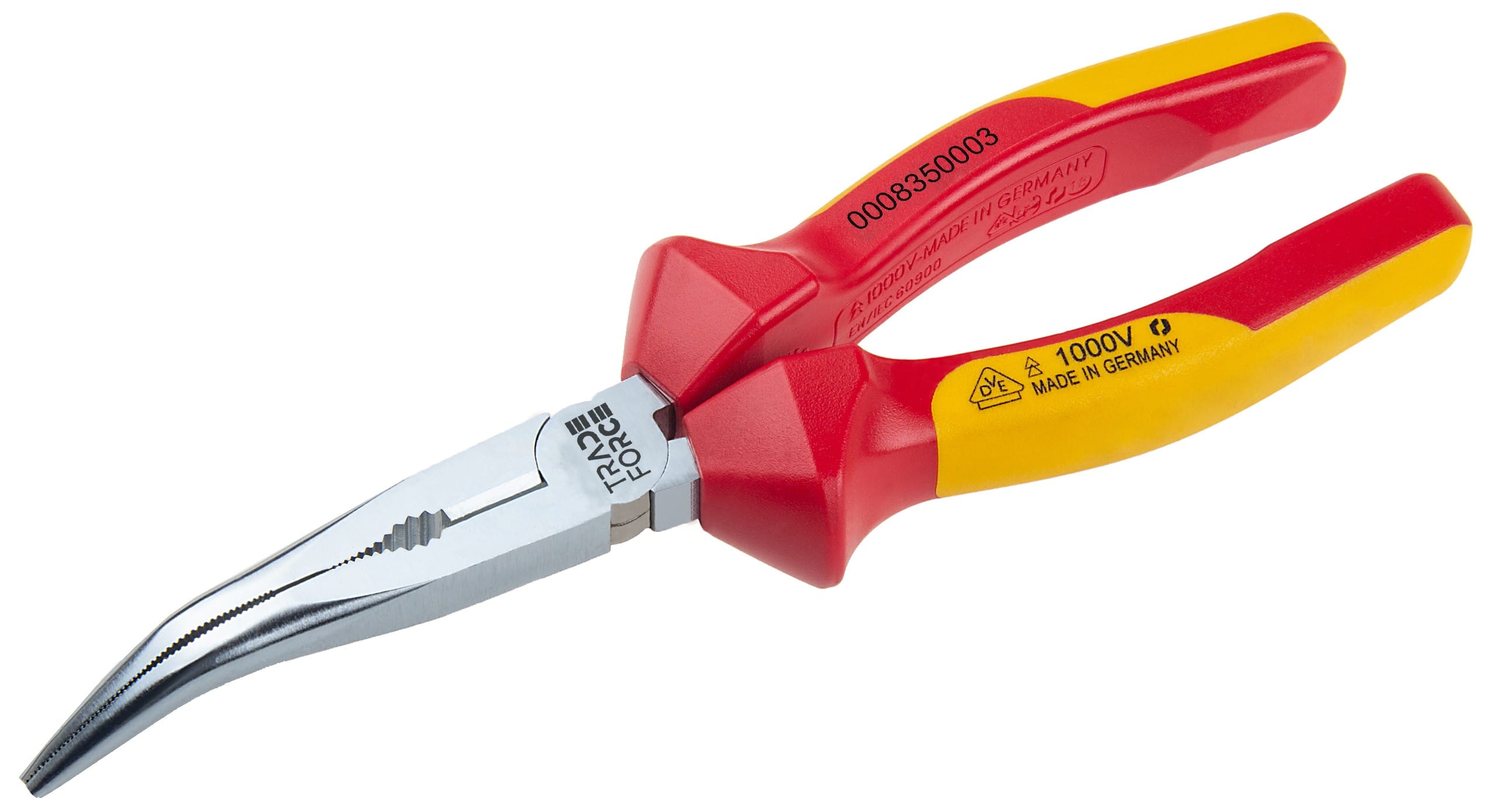 TradeForce - Pince téléphone à bec coudé isolée 200 mm