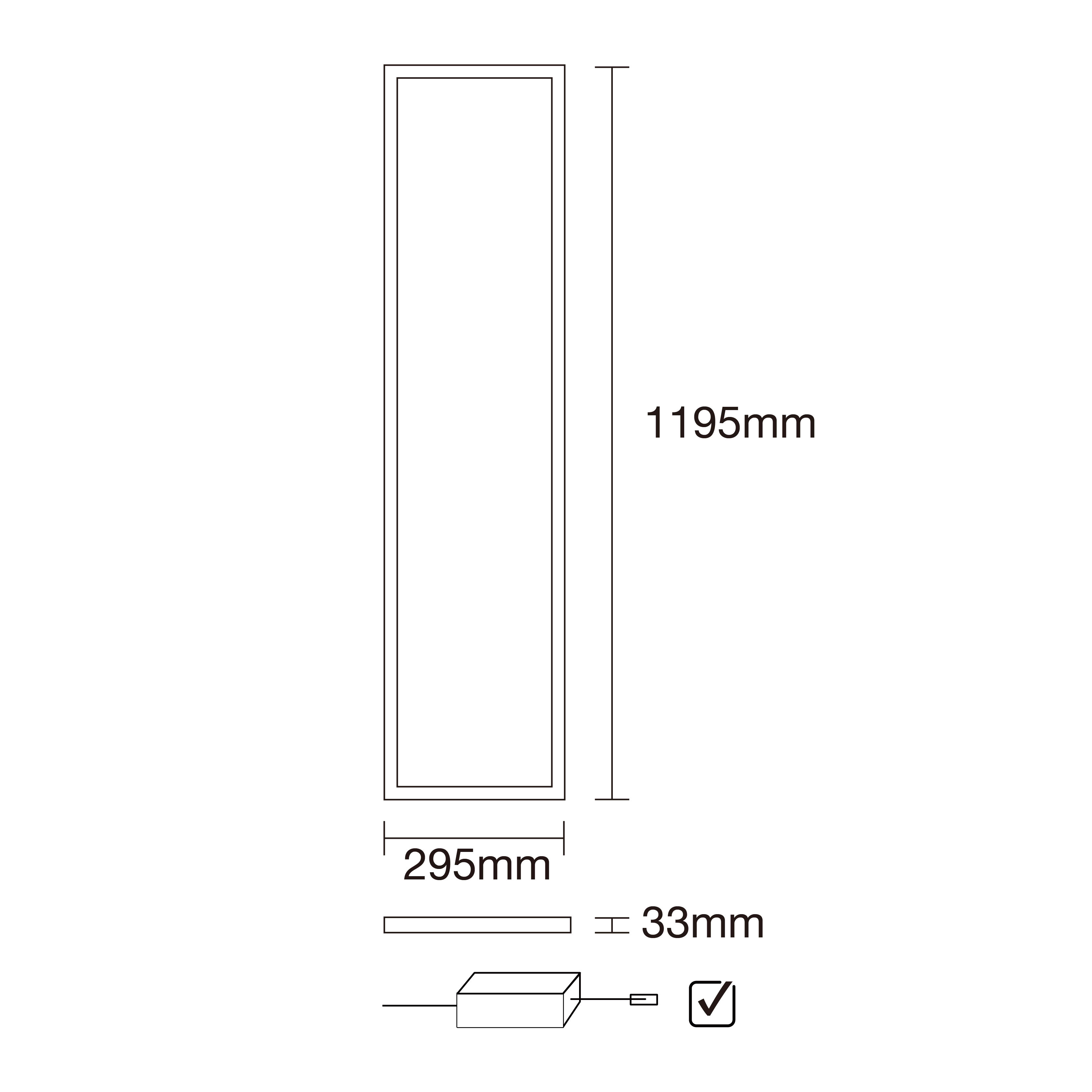 PALMA Panel LED 32W 3600lm 2CCT CRI?80 UGR19 On/Off 50000H 295*1195 Lit ...