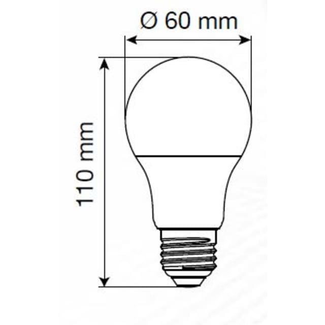 LAMPE LED STANDARD E27 DIMMABLE 7.3W 806LM 4000K IRC80 x5p Lit By Cardi