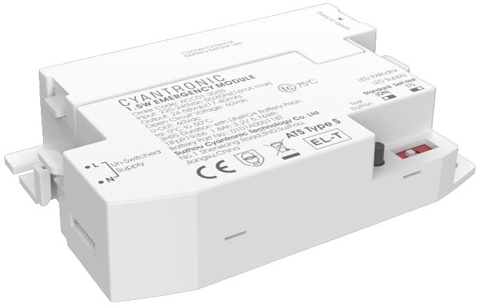 LIT by Cardi - ERIK Module Urgence  2.5W,IP20,marche/arrêt,220-240V,5-40mA,Classe II,Blanc