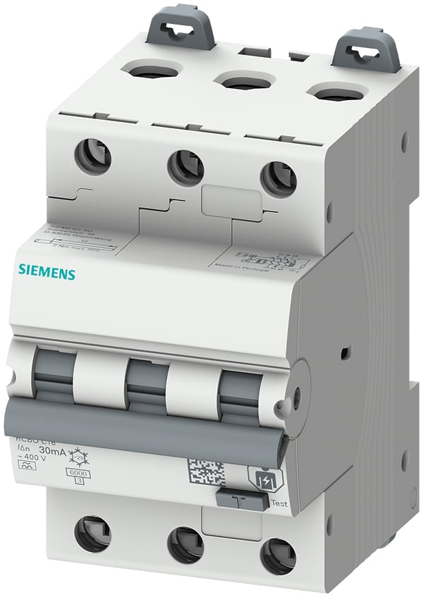 Siemens Industry - RCBO 3P 3MW 6kA Type A 30mA C10