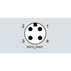 Siemens Industry - Prise (4points) M12- M20x1,5 fiche (4 pôles),