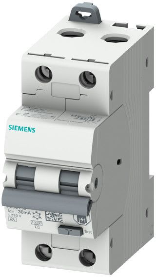 Siemens Industry - RCBO 2P C06 10kA type A 30mA 2TE