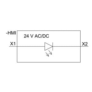 Siemens Industry - Module LED avec LED intégrée 24 V CA / CC bleu, bornes à ressort, pour fixation