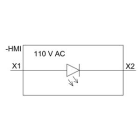Siemens Industry - module led avec led intgre 110 v ca, blanc, bornes  vis, pour fixation au sol