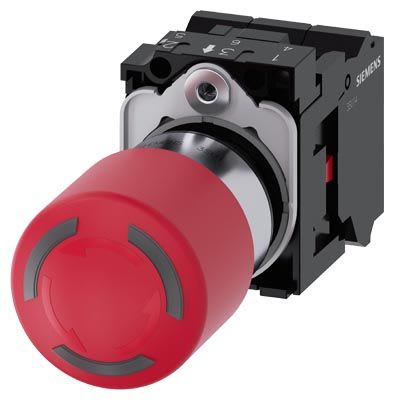 Siemens Industry - BOUTON-P. CP. PNG ARR. URG. 30MM, ROUGE