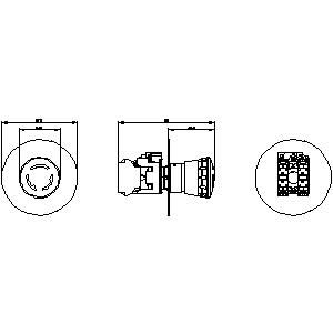 Siemens Industry - BOUTON-P. CP. PNG ARR. URG. 40MM, ROUGE