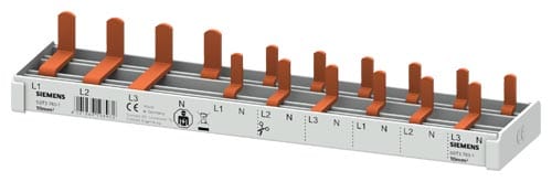 Siemens Industry - P.Busbar 10mm2,1x RCCB 3p/N+6x Comp10MW