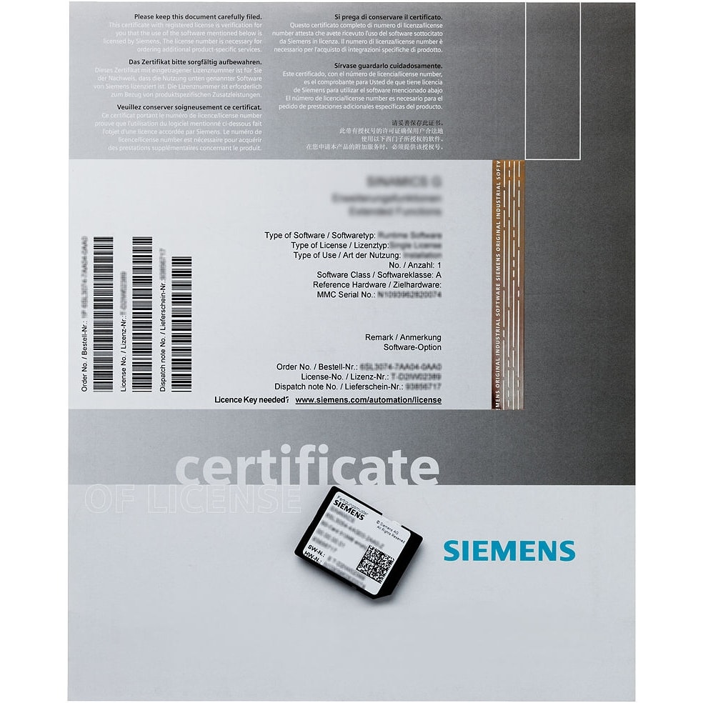 Siemens Industry - SERVICE MAJ. LOG. pour DRIVE ES PCS7 APL