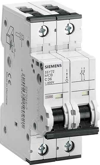 Siemens Industry - Disj. 2p. 2A.C. 6kA.400V