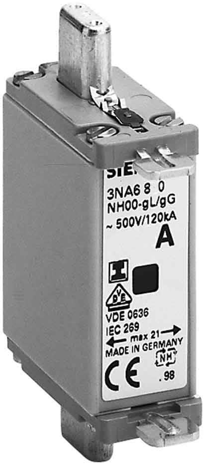 Siemens Industry - Fus.T00-GL- 63A.690Vac;250 Vdc languettes d'accrochage isolées