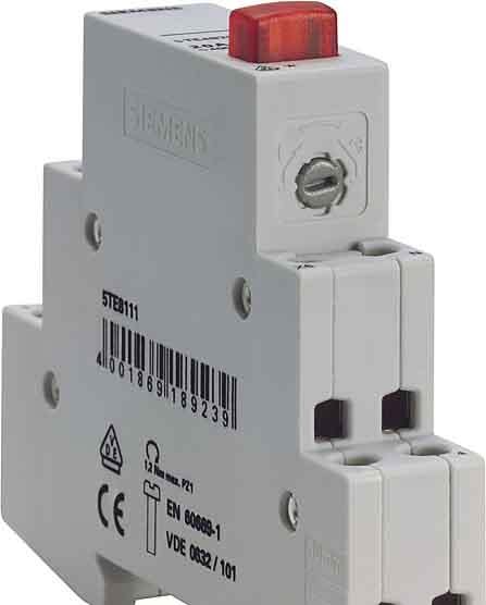 Siemens Industry - Poussoir N.1NO+ L.20A.230V.RGE avec lampe 230V