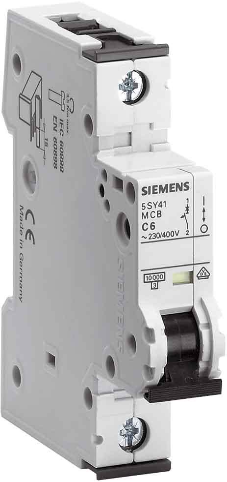 Siemens Industry - Disj. 1p.1,6A.C.10kA.400V