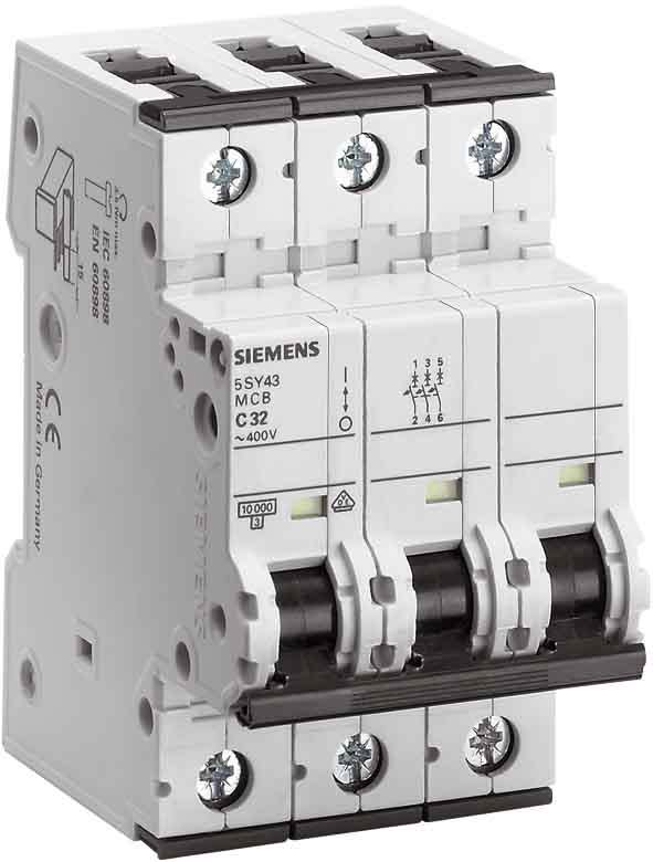 Siemens Industry - Disj. 3p. 6A.C.10kA.400V