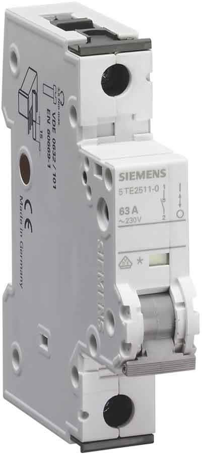 Siemens Industry - Interrupteur 230/400V 1polaire 63A, T=70mm