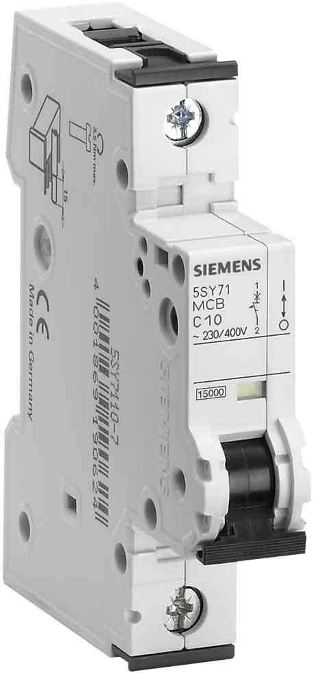 Siemens Industry - Disj. 1p. 1A.C.15kA.400V