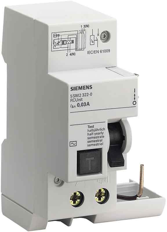 Siemens Industry - Bloc diff.2x 6- 40A. 30mA.typ A
