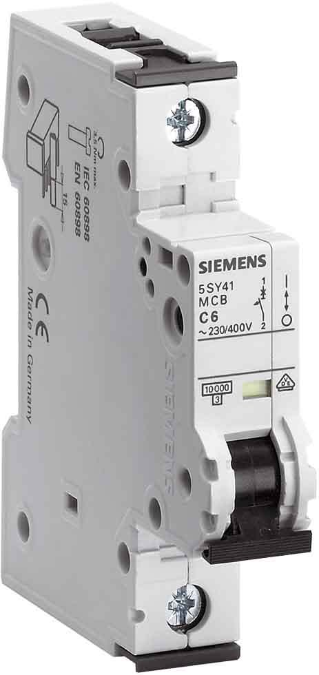 Siemens Industry - Disj. 1p. 6A.A.10kA.400V