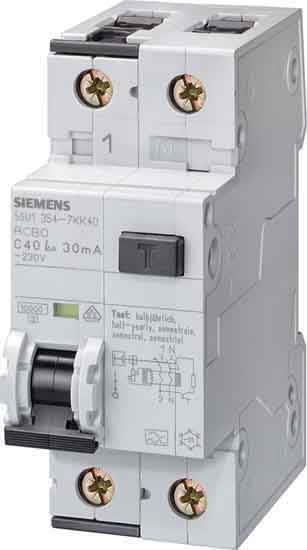Siemens Industry - Disj.diff. A,10mA 1+N-P C06 10kA