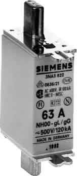 Siemens Industry - Fus.T00-GL- 63A-500Vac;250 Vdc
