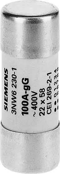 Siemens Industry - Fus.CYL 22x58-AM- 20A.500V