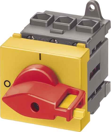 Siemens Industry - Interrupteur- sectionneur 3LD, Interrupteur arrêt urgence, 3 po
