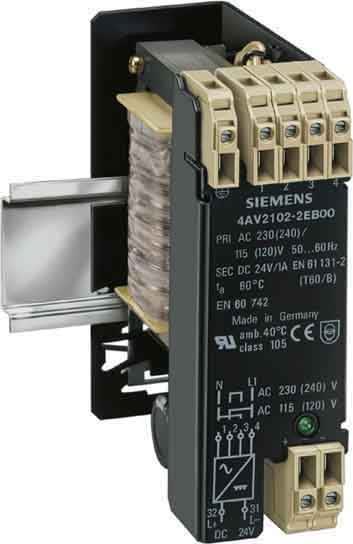 Siemens Industry - Alim.24V.CC.1,5A.mono.400V rail 35mm inclus