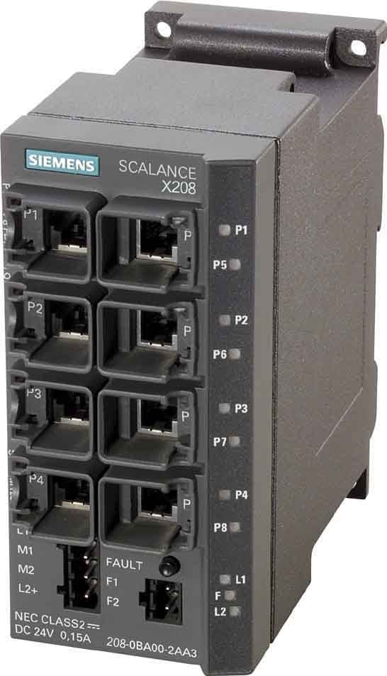 Siemens Industry - SCALANCE X208, 8x RJ45 10/100Mbit/s