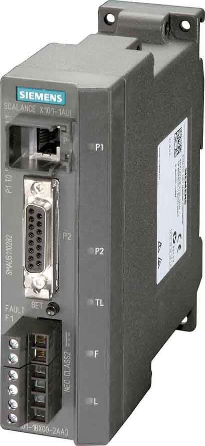 Siemens Industry - SCALANCE X101-1, 1x RJ45 10/100 et 1x FO 100Mbit/s multimode