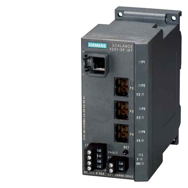 Siemens Industry - SCALANCE X201-3P IRT, 1x RJ45 10/100, 3x FOPlastique