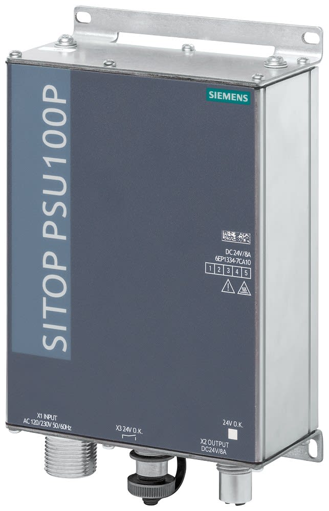 Siemens Industry - SITOP PSU100P/1AC/24VDC/8A/IP67/M12L