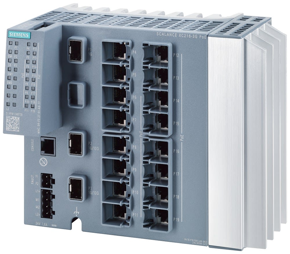 Siemens Industry - SCALANCE XC216-3G PoE (DC 24V)