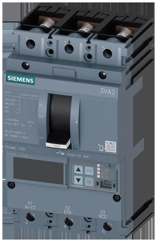 Siemens Industry - MCCB_IEC_FS100_40A_3P_55KA_ETU5_LSI
