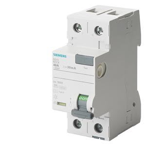 Siemens Industry - Inter.diff 2P, type A, retard de courte durée, In: 80 A, 300 mA