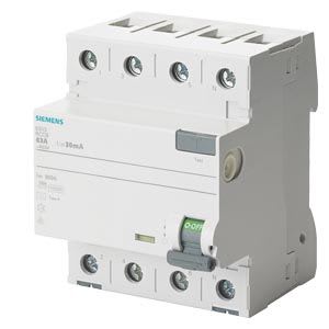 Siemens Industry - Inter.diff 4P, type A, In: 80 A, 30 mA, Un AC: 400 V
