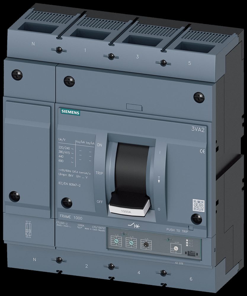 Siemens Industry - MCCB_IEC_FS1000_1000A_4P_55KA_ETU3_LI