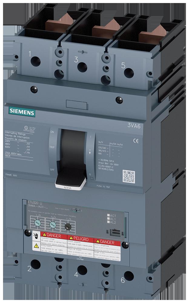 Siemens Industry - MCCB_UL_FS600_400A_3P_35KA_ETU3_LI